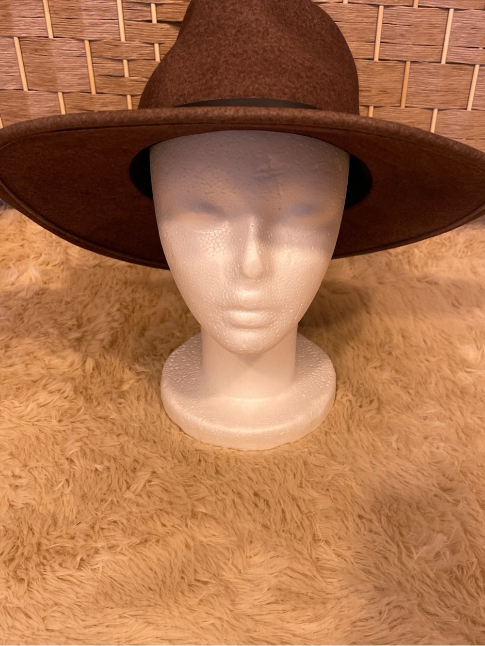 Brixton Brown Felt Fedora Cowboy Hat with Black  Band NWT!